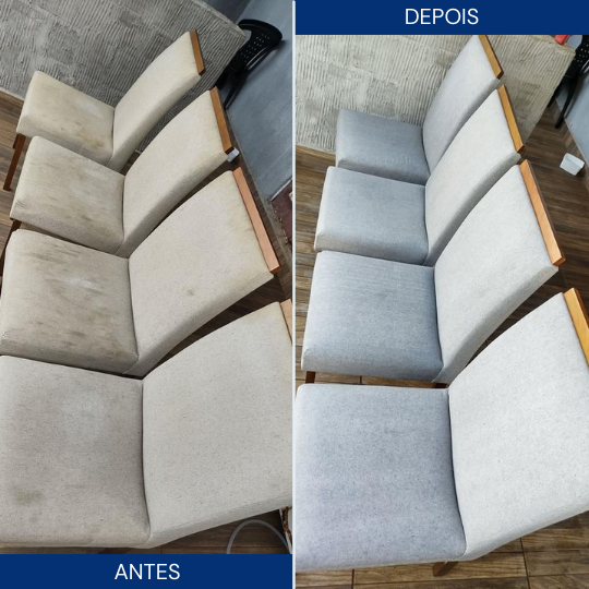 Cadeiras de jantar — higienização em conjunto